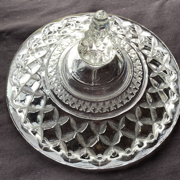 Vintage Anchor Hocking Wexford Pressed Glass Lidded Ice Bucket - Picture 4 of 8